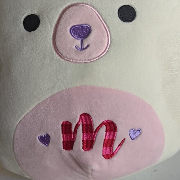 NWT 12" Brooke Polar Bear Squishmallows Monogram 'M' Plush Animal Mother's Day - Picture 2 of 6